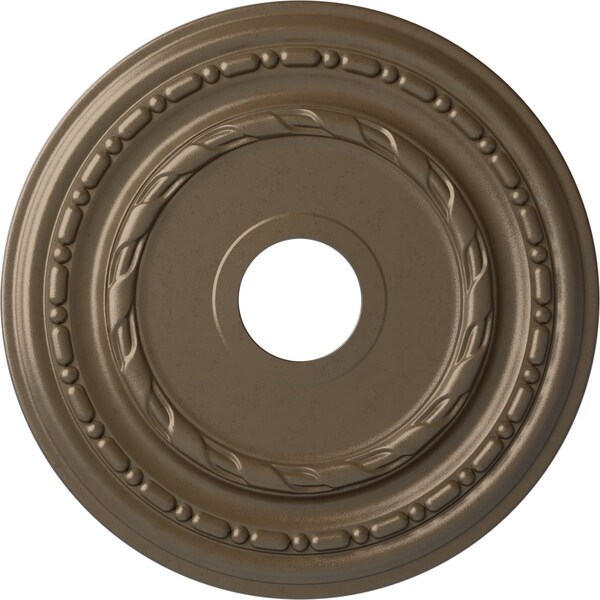 Ekena Millwork Dublin Ceiling Medallion (Fits Canopies up to 5 1/8"), 17 7/8"OD x 3 5/8"ID x 1 1/4"P, Warm Silver CM17DUWSS - main
